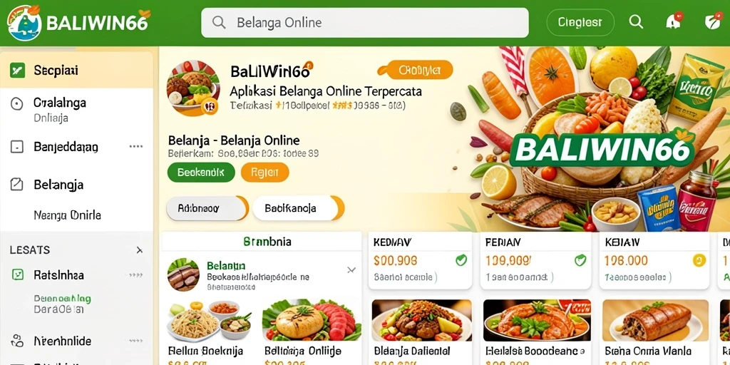 Antarmuka pengguna BALIWIN66 yang intuitif untuk belanja online.