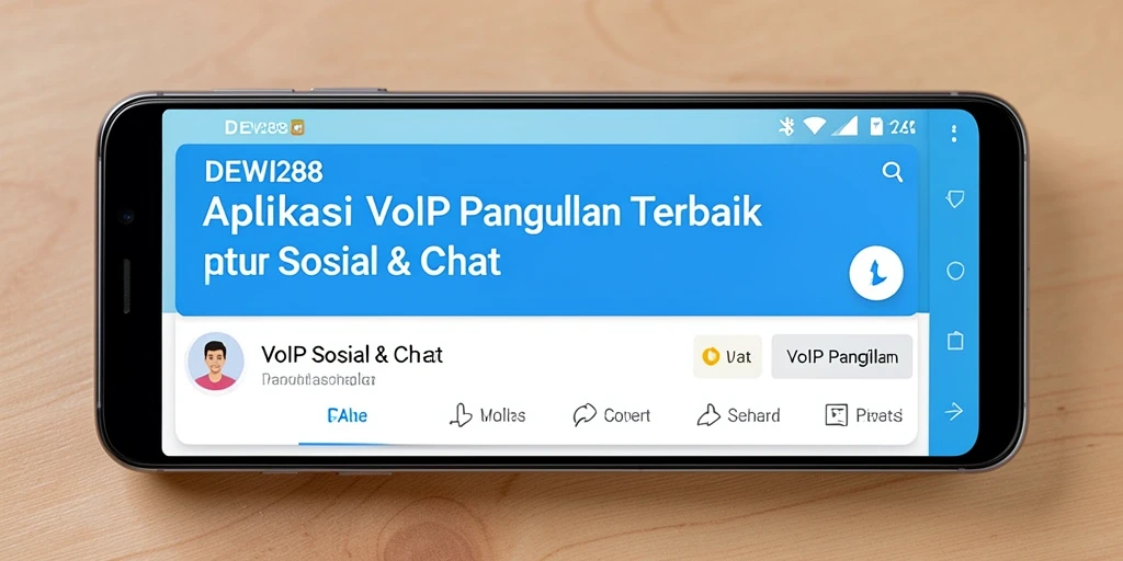 Antarmuka aplikasi DEWI288 untuk VoIP Panggilan yang intuitif.