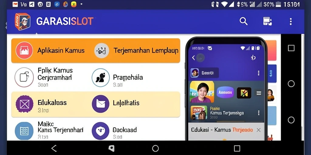 Antarmuka aplikasi GARASISLOT yang ramah pengguna dan fungsional.