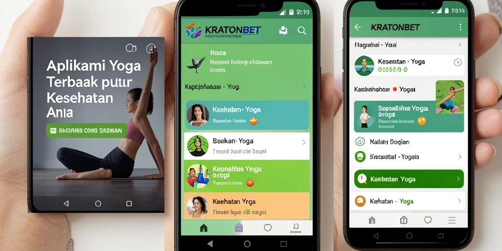 Tampilan antarmuka KRATONBET dengan latihan yoga yang mudah diikuti.