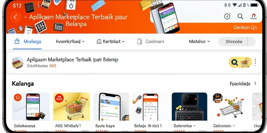 Antarmuka S13 menunjukkan kemudahan dalam menjelajahi produk Marketplace.