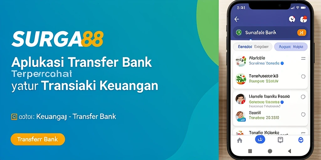 Tampilan antarmuka SURGA88 yang user-friendly untuk transaksi transfer bank.