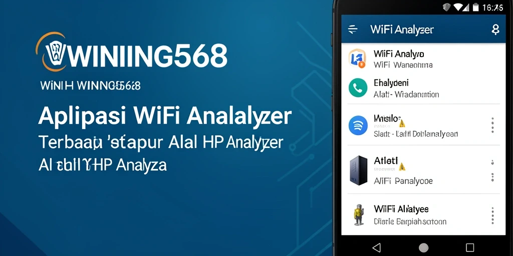 Tampilan antarmuka aplikas WiFi Analyzer dengan informasi jaringan lengkap.